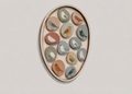 Oval River Stones Birds