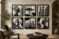 Square Black White African Gallery 9